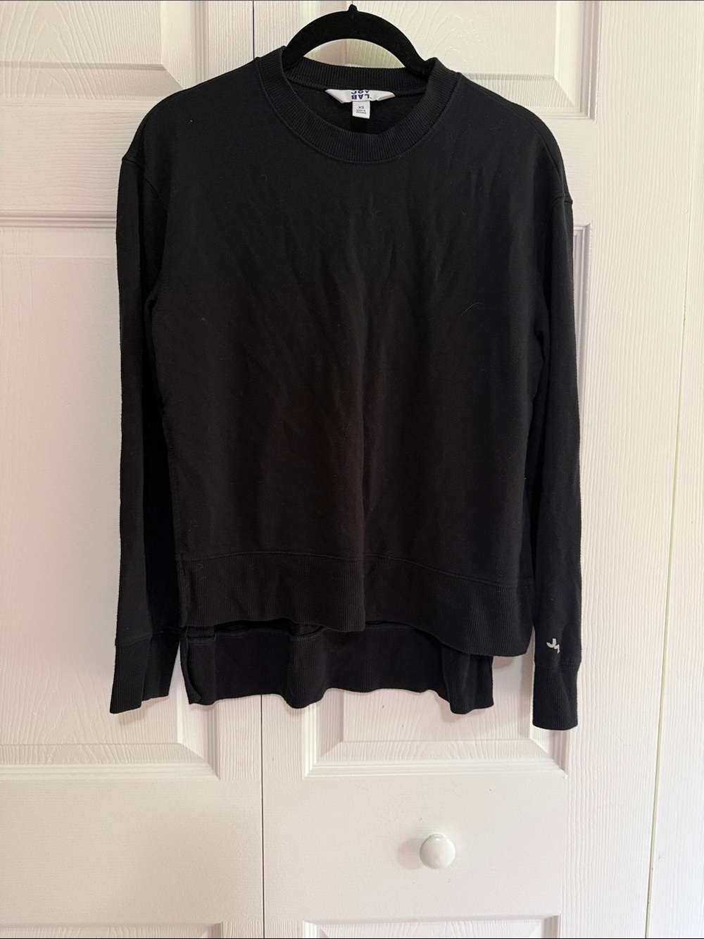 JoyLab Black Women's Layered Crew Sweatshirt